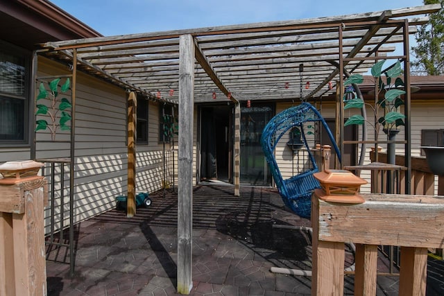 view of patio / terrace with a pergola