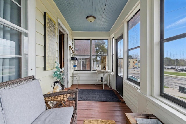 view of sunroom