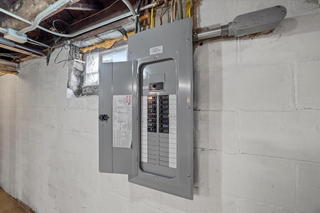 utility room with electric panel