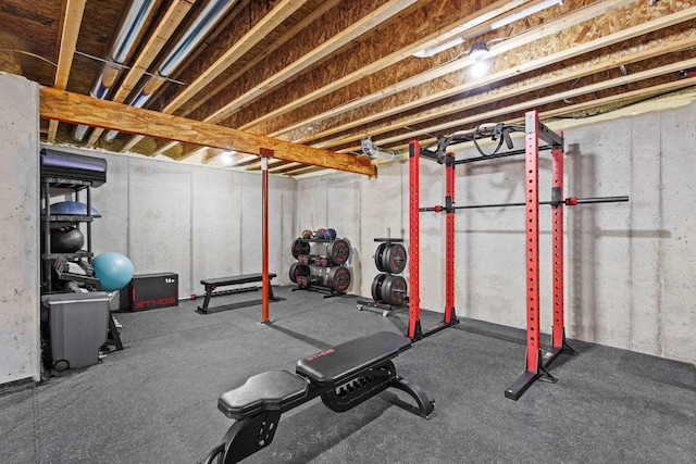 view of exercise area