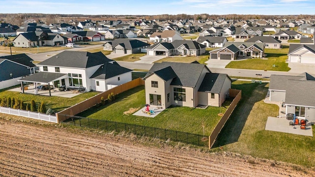 birds eye view of property featuring a residential view