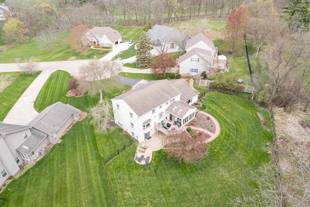 birds eye view of property featuring a residential view