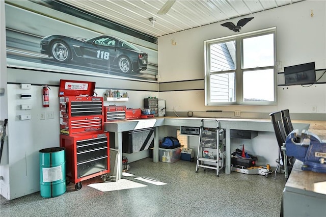 203 Walnut Hill Way, River Falls, WI 54022 - miscellaneous room featuring speckled floor