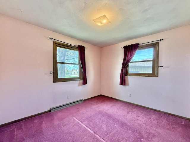 226 Westridge Rd, Janesville, WI 53548 - carpeted spare room featuring baseboards and a baseboard heating unit