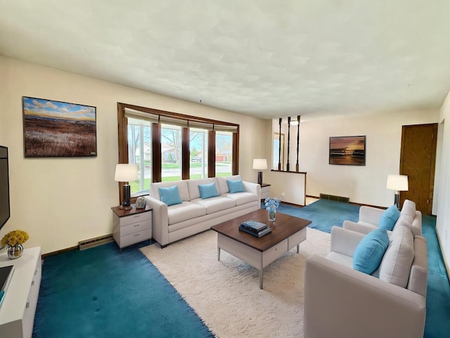 226 Westridge Rd, Janesville, WI 53548 - carpeted living room featuring baseboards and visible vents