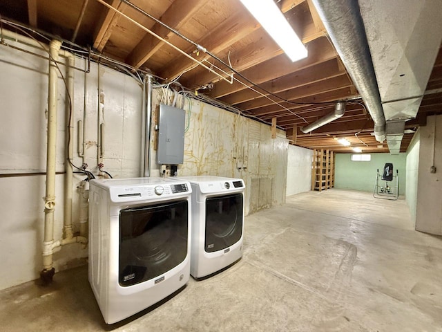 226 Westridge Rd, Janesville, WI 53548 - laundry room with washer and dryer, laundry area, and electric panel