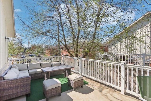 view of patio with outdoor lounge area