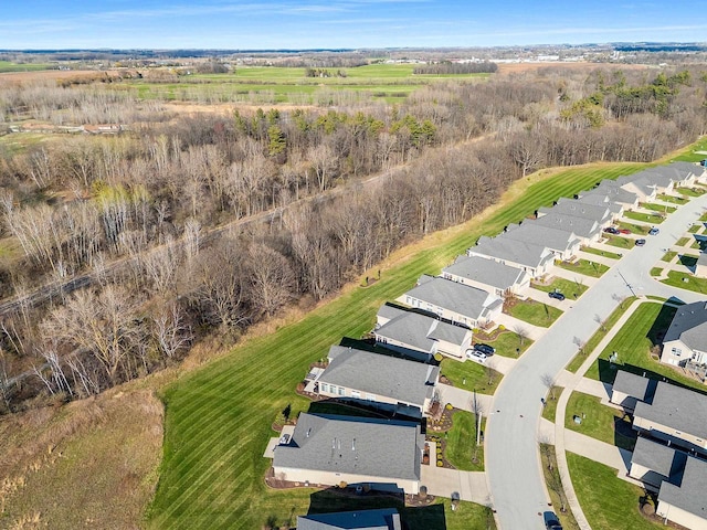bird's eye view with a residential view