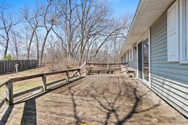 wooden deck with fence