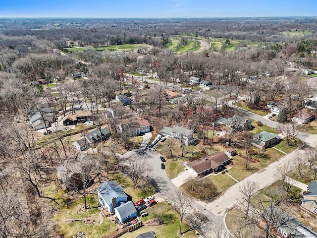 bird's eye view featuring a residential view