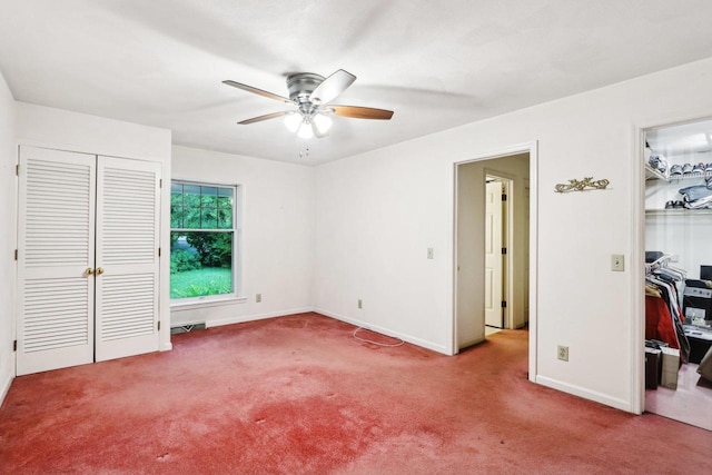 S9073 Timbercrest Trl, Prairie Du Sac, WI 53578 - unfurnished bedroom with carpet flooring, baseboards, and a ceiling fan