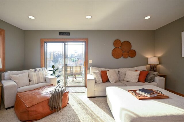 4410 Echo Valley Dr, Eau Claire, WI 54701 - living room with recessed lighting and light colored carpet