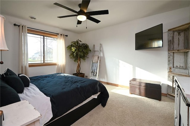 4410 Echo Valley Dr, Eau Claire, WI 54701 - carpeted bedroom with a ceiling fan and baseboards