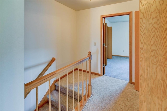 555 Kelvington Dr Unit 4, Sun Prairie, WI 53590 - hall with an upstairs landing, carpet floors, and baseboards