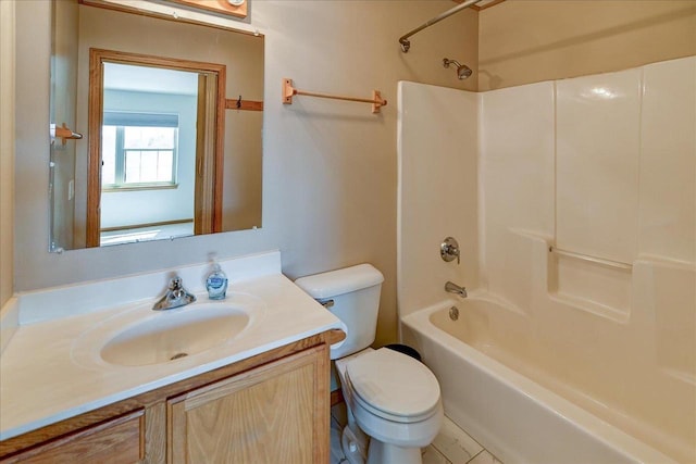555 Kelvington Dr Unit 4, Sun Prairie, WI 53590 - bathroom featuring toilet, vanity, and shower / tub combination