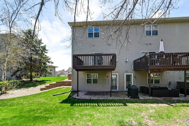 555 Kelvington Dr Unit 4, Sun Prairie, WI 53590 - rear view of house with a yard and an outdoor living space