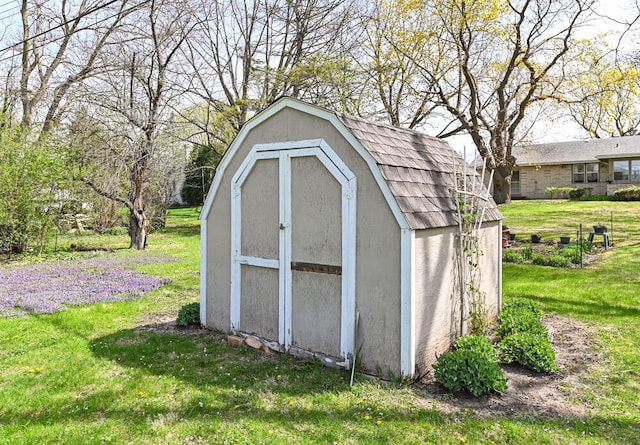 view of shed