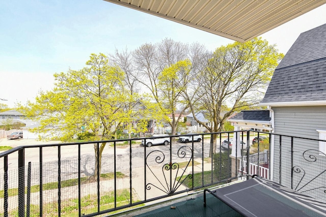 balcony with a residential view