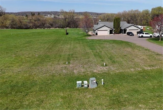 view of yard featuring driveway