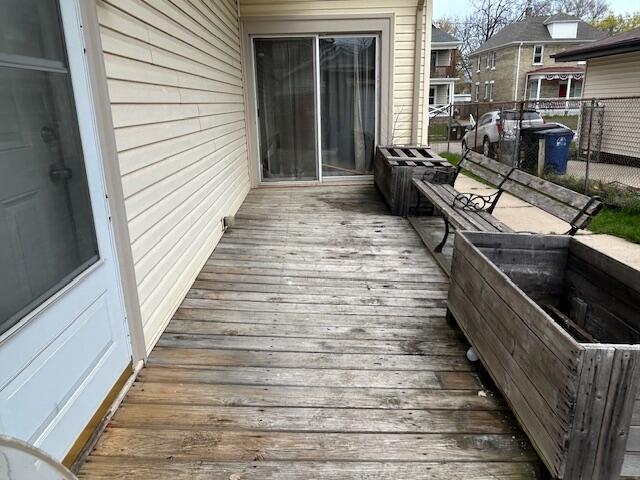 wooden terrace with fence