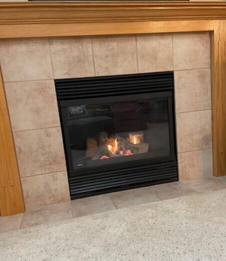 850 Evergreen Dr Unit 8, Hartford, WI 53027 - room details featuring a tiled fireplace