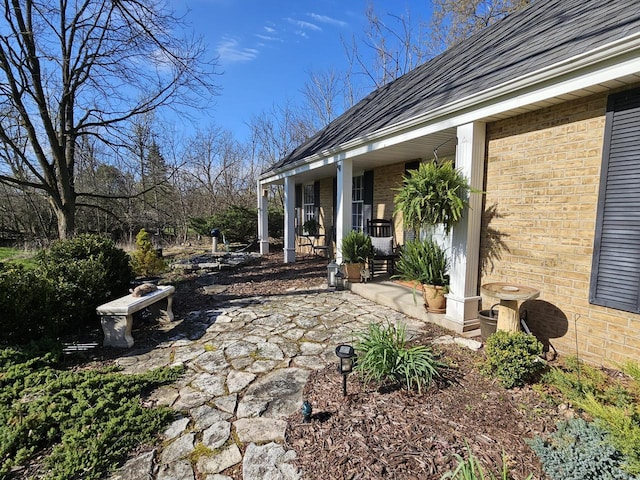 view of patio / terrace with a porch