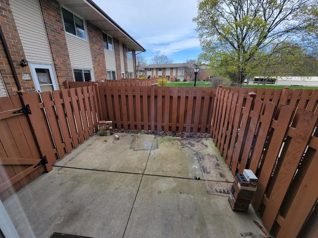 view of patio with a fenced backyard
