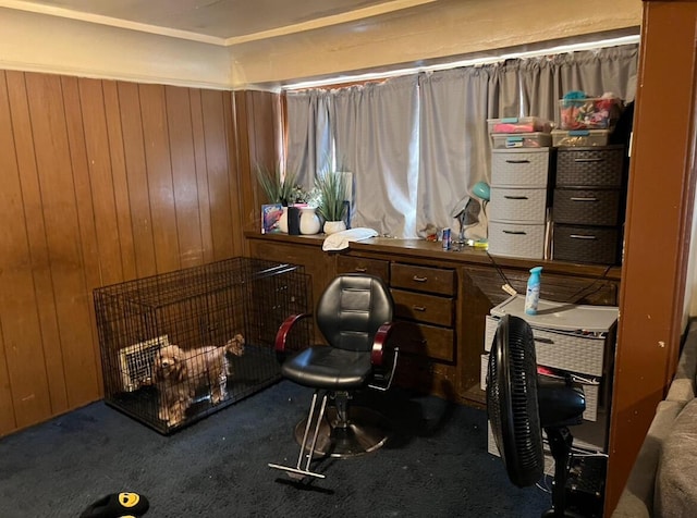 4566 N 28th St, Milwaukee, WI 53209 - office featuring carpet flooring and wood walls