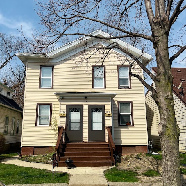 1312 Center St, Racine, WI 53403 - view of front of home with entry steps