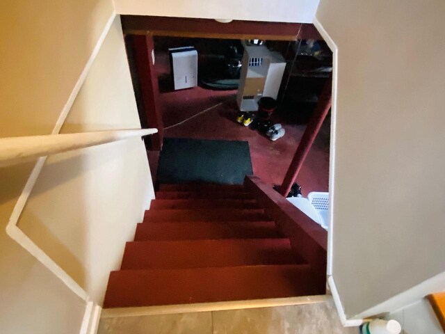 view of stairway