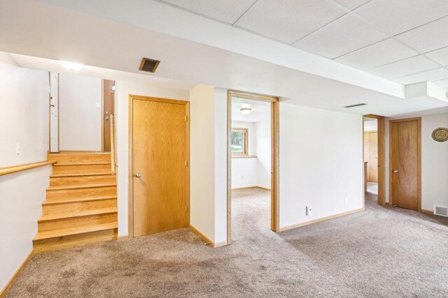N6376 Hillcrest Rd, Pardeeville, WI 53954 - interior space with carpet flooring, baseboards, and stairs