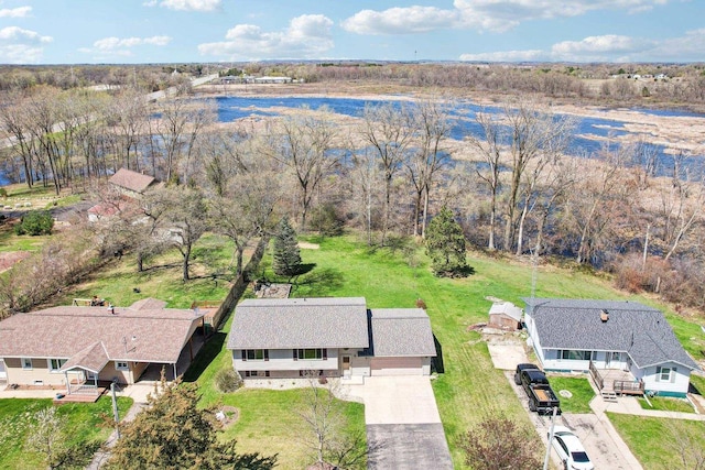 N6376 Hillcrest Rd, Pardeeville, WI 53954 - aerial view featuring a water view