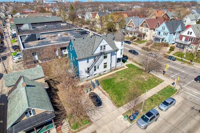 bird's eye view featuring a residential view