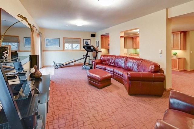 6610 Whittlesey Rd, Middleton, WI 53562 - living area with light carpet and baseboards