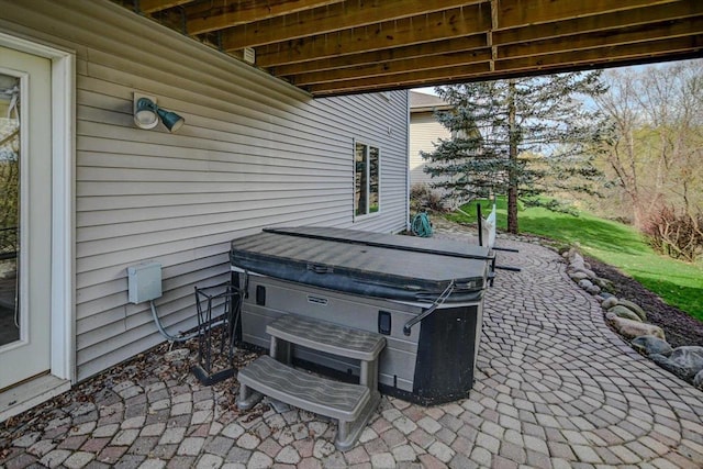 6610 Whittlesey Rd, Middleton, WI 53562 - view of patio featuring a hot tub