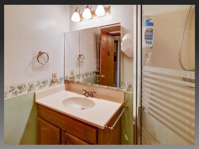 5401 Comanche Way, Madison, WI 53704 - bathroom with vanity and a shower with door