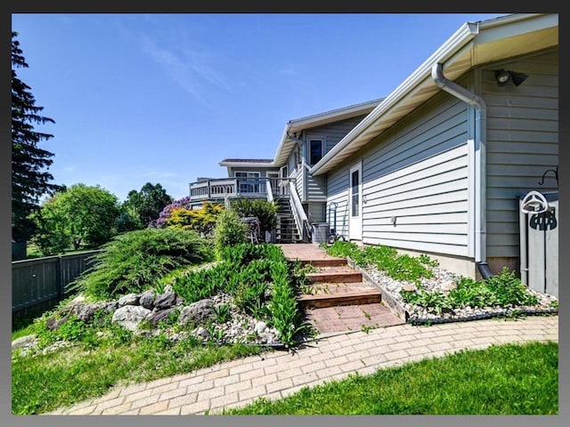 5401 Comanche Way, Madison, WI 53704 - view of yard with stairway and fence