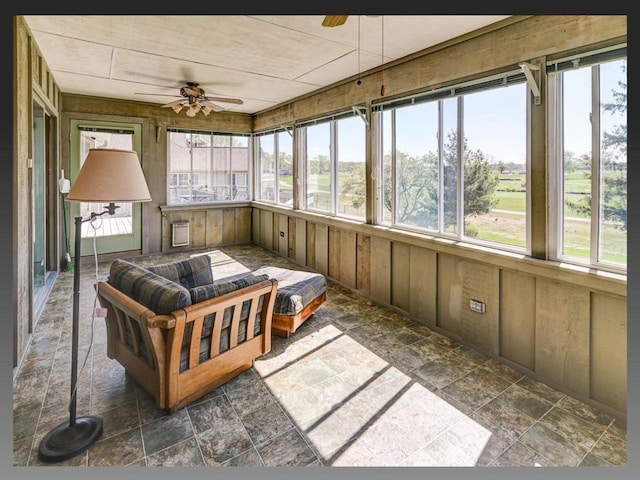 5401 Comanche Way, Madison, WI 53704 - sunroom / solarium featuring a ceiling fan and healthy amount of natural light