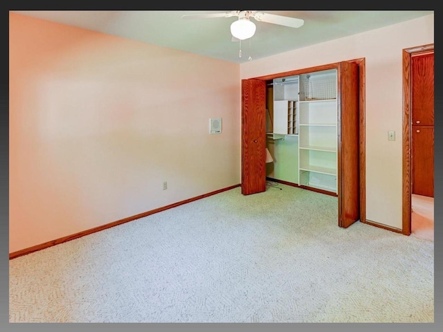 5401 Comanche Way, Madison, WI 53704 - unfurnished bedroom featuring carpet floors, baseboards, ceiling fan, and a closet