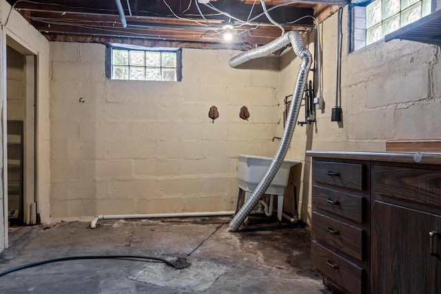 view of basement
