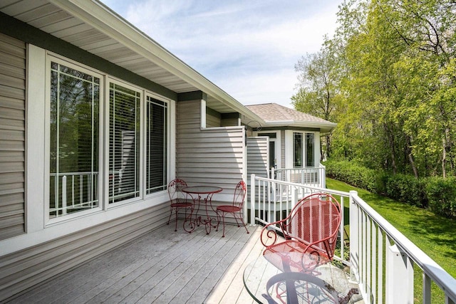 1111 Virgin Lake Dr, Stoughton, WI 53589 - view of wooden deck