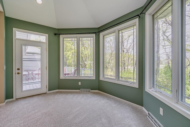 1111 Virgin Lake Dr, Stoughton, WI 53589 - unfurnished sunroom featuring plenty of natural light and vaulted ceiling