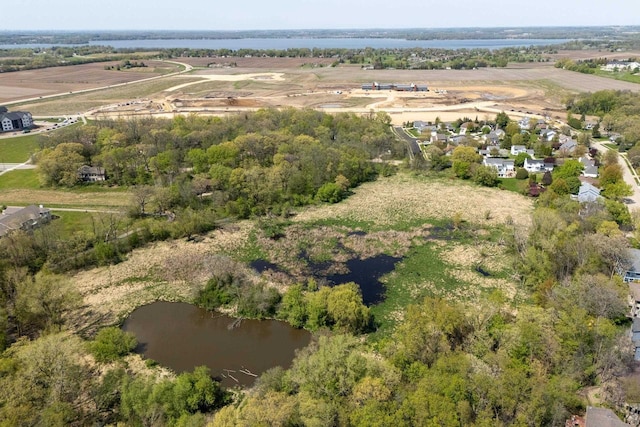 1111 Virgin Lake Dr, Stoughton, WI 53589 - aerial view of property and surrounding area featuring a large body of water