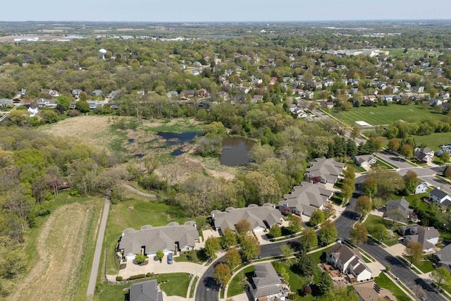1111 Virgin Lake Dr, Stoughton, WI 53589 - aerial view of property and surrounding area with nearby suburban area