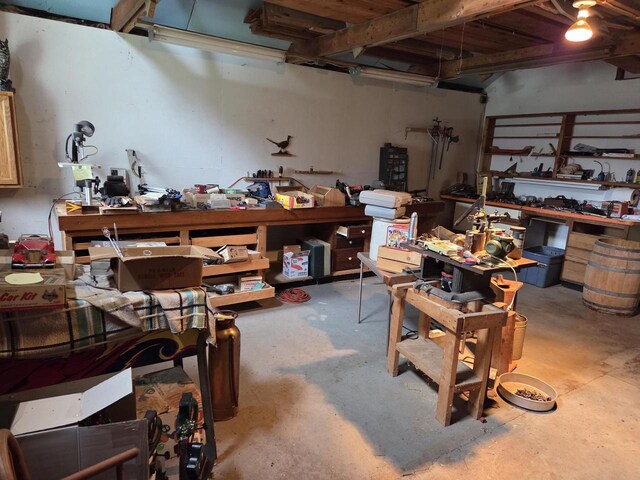 5986 Marsh Rd, Elkhorn, WI 53121 - below grade area featuring a workshop area