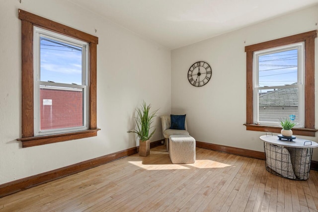 817 E Otjen St, Milwaukee, WI 53207 - sitting room featuring baseboards and hardwood / wood-style flooring