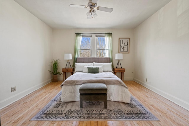 817 E Otjen St, Milwaukee, WI 53207 - bedroom with baseboards, a ceiling fan, and hardwood / wood-style floors