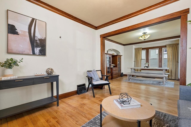 817 E Otjen St, Milwaukee, WI 53207 - interior space with crown molding, light wood-style flooring, and baseboards