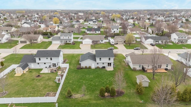 bird's eye view featuring a residential view