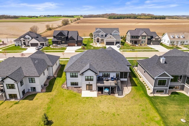 aerial view featuring a residential view